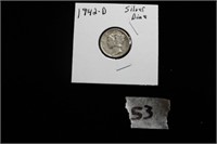 1942 Silver Dime - D