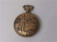 POCKET WATCH OLD MAN FISHING ANDRE DURANDO UNTESTE