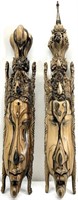 2 Indonesian Carved Wood Wall Relief Figures