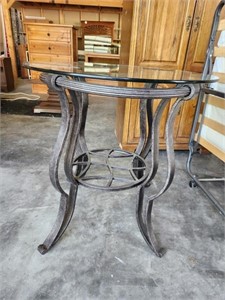 Round Patio Glass Top Table