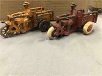Pair of iron Crash Car toys, 5" long