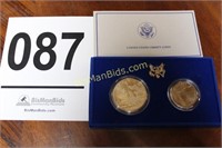 1986 US Liberty Coins Silver Dollar & Half Dollar