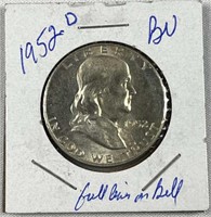 1952-D BU Franklin Silver Half Dollar