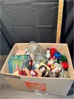 Large Box Of Christmas Vintage Items
