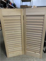 3 SETS OF BI-FOLD SHUTTERS -- 2 WITH HINGES, 1
