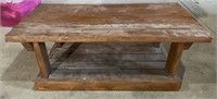 Wooden Outdoor Table (44"W x 21.25"D x 17"H)