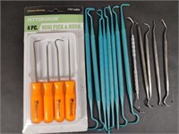 Pittsburg Mini Metal Blue Plastic Pick Tool Sets