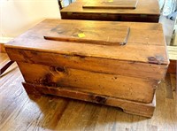 Wooden Chest With Sliding Removable Tray 36x19x17