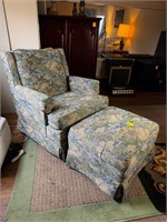 Upholstered Rocker With Ottoman