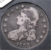 1833 BUST HALF DOLLAR F