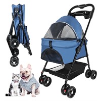 Pet Stroller 4 Wheels Dog Cat Stroller for Small M