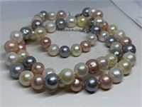 COLORFUL PEARL NECKLACE AND BRACELET