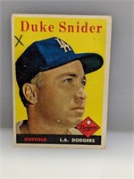 1958 Topps #88 Duke Snider Dodgers HOF mk