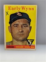 1958 Topps 100 Early Wynn Chicago White Sox HOF mk