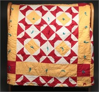 Vintage Handmade Quilt 63 x 74"