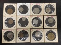 12 Foreign Coins