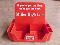 1954 Miller High Life beer plastic bar caddy,