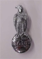 J.I. Case heritage eagle emblem, metal, 4.25"