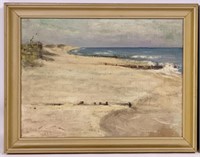 W. Leach painting on art board, 8.5" x 11.5" sight