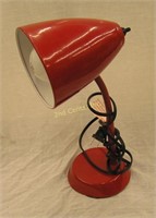 14" Tall Red Desk Lamp With Flexible Neck