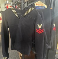 Vintage navy military uniforms