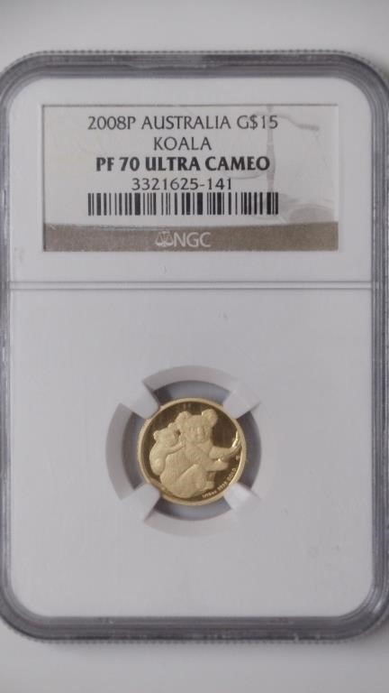 2008 $15 Gold Koala NGC PF70 Ultra Cameo