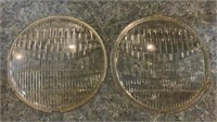 (2) Vintage Ford Convex Glass Headlight Lens