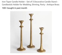 MSRP $60 3 Iron Candle Holders
