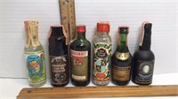 Lot of 6 Vintage Liqueur bottles