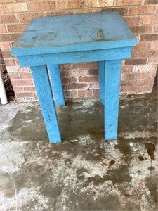 Primitive Blue Painted Table