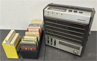 Vintage 8-Track Player & Tapes Lot See Photos for