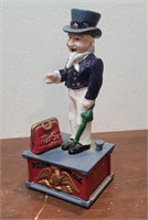 Cast iron mechanical Uncle Sam Bank