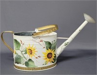 Hand Painted Sunflower Metal Watering Can for