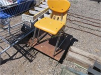 Kindergarden Chairs on Steel Rolling Cart