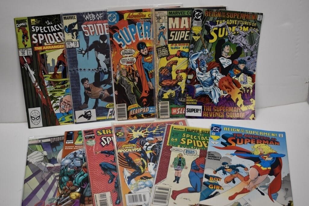 11 Marvel and DC Comic Books. Some Vintage