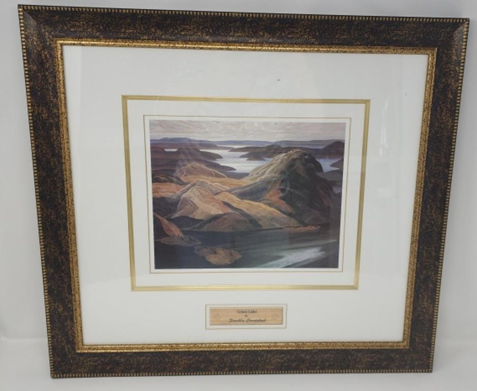 Franklin Carmichael Grace Lake framed 21"×19"