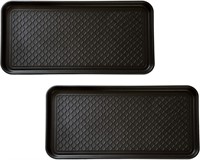 Stalwart All Weather Boot Tray Set of 2 (Black)