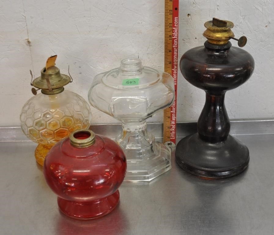 Lot of vintage oil lanterns