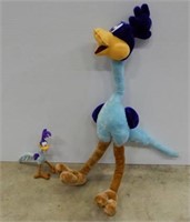 LOT OF 2 LOONEY TUNES ROAD RUNNER PLUSH TOYS