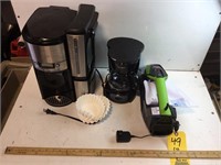 (2) Coffee makers & pet vacuum