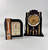 Art Deco Telechron Skyscraper Clock, Airguide..
