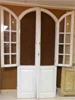 Egyptian Painted Arched Double Dutch Doors.
