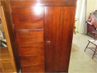 Armoire Cedar Lined Closet Chest with Hat Cubby
