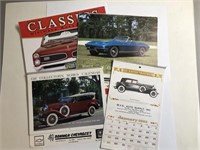 4 Vintage/Classic Car Calenders