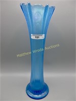Dugan 11" celeste blue Pulled Loops vase