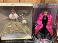 2 HOLIDAY BARBIES