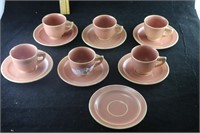 Lot of Salmon Colored Dishes/China