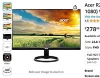Acer R240HY bidx 23.8-Inch IPS HDMI DVI VGA