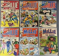 6pc Millie The Model #164-189 Marvel Comic Books