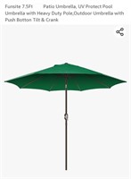 NEW 7.5' Patio Umbrella w/ Crank & Tilt, Green